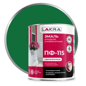 0007712 Эмаль ПФ-115 Лакра Зеленый 2,8кг Л-С