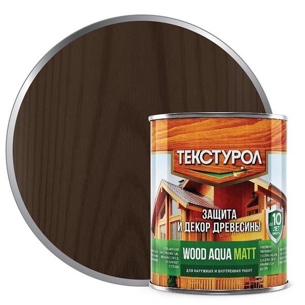 0013921 Текстурол WOOD AQUA MATT деревозащитное средство на вод. основе Орех 0,8л Л-С 1 Print