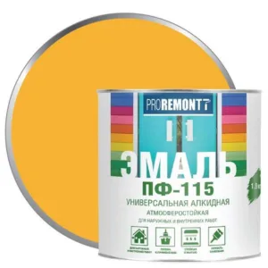 0006628 Эмаль ПФ-115 PROREMONTT Желтый 1,9кг Л-С