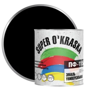 0006816 Эмаль ПФ-115 Super okraska Черный 0,9кг