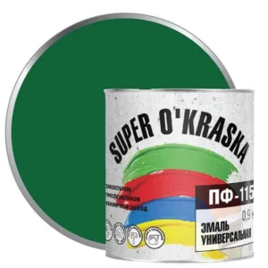 0006802 Эмаль ПФ-115 Super okraska Зеленый 0,9кг