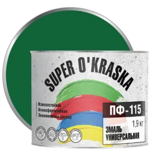 0006803 Эмаль ПФ-115 Super okraska Зеленый 1,9кг