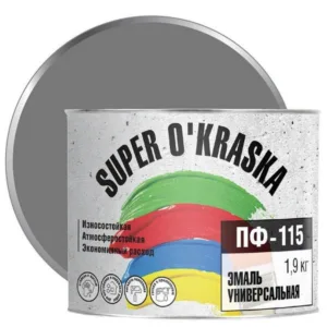 0006811 Эмаль ПФ-115 Super okraska Серый 1,9кг