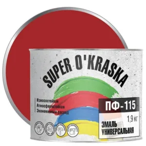 0006807 Эмаль ПФ-115 Super okraska Красный 1,9кг