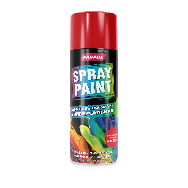0006365 Эмаль аэрозольная PARADE SPRAY PAINT RAL 3020 Транспортный-красный 2 0006365-emal-aerosolnaya-parade-spray-paint-ral-3020-transportnyi-krasnyi