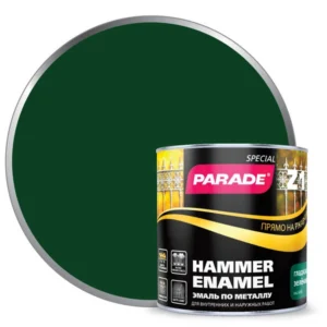 0006496 Эмаль по металлу Parade Z1 гладкая RAL 6005 зеленый 0,75л Л-С