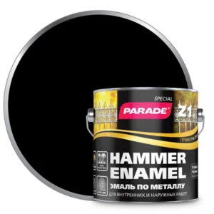 0006503 Эмаль по металлу Parade Z1 гладкая RAL 9005 Черный 2,5л Л-С