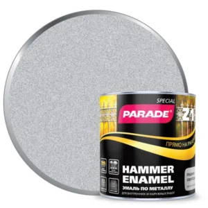 0006505 Эмаль по металлу Parade Z1 гладкая RAL 9006 Серебряный 0,75л Л-С
