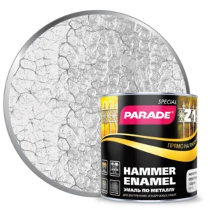 0006523 Эмаль по металлу Parade Z1 молотковая 543-311 Сереб.-серый 0,75л Л-С