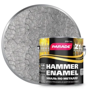 0006536 Эмаль по металлу Parade Z1 молотковая 543-321 Серый 2,5л Л-С