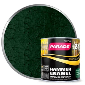 0006538 Эмаль по металлу Parade Z1 молотковая 543-388 Темно-зелен. 0,75л Л-С