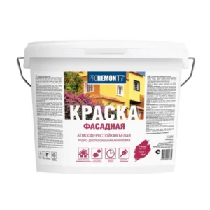 0006588 Краска фасадная PROREMONTT белая 14кг ЛС