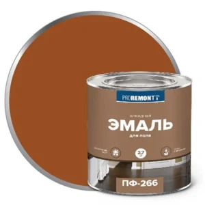 0006702 Эмаль ПФ-266 Proremontt желто-коричневая 2,7кг