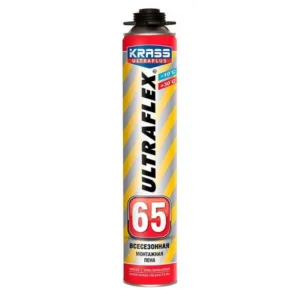 Пена монтажная KRASS ULTRAFLEX 65 Пистолетная Всесезонная 0,82л Республика Беларусь