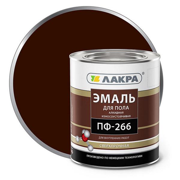 0007808 Эмаль ПФ-266 Лакра Красно-кор. 3кг Л-С 3 lakra-pf266-emal-alkidnaya-dlya-pola-red-brown-3kg-radders