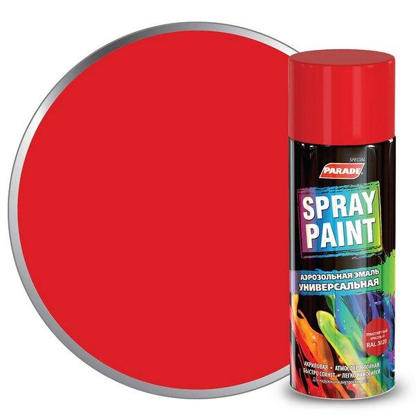 0006365 Эмаль аэрозольная PARADE SPRAY PAINT RAL 3020 Транспортный-красный 1 0006365-emal-aerosolnaya-parade-spray-paint-ral-3020-transportnyi-krasnyi