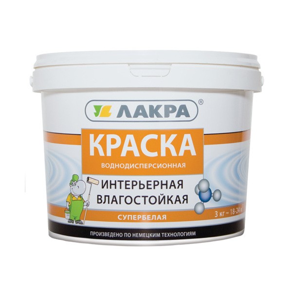 0007497 Краска интерьерная влагостойкая Лакра Супербелая 14кг Л-С 2 super-white_lakra-a