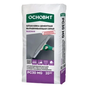 72516 Шпаклёвка фасадная серая ОСНОВИТ БАЗСИЛК PC30 MG (20 кг)