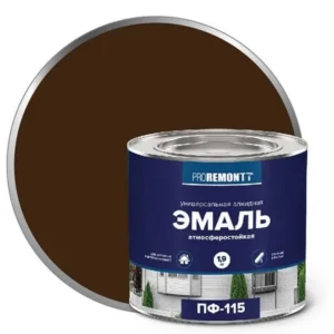 0006638 Эмаль ПФ-115 PROREMONTT Коричневый 1,9кг Л-С