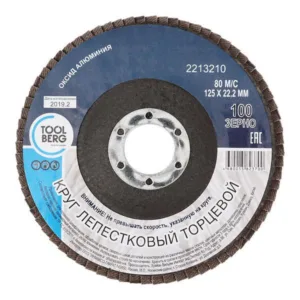 2213210 Круг лепестковый торцевой, 125х22мм, Р100 (оксид алюм.), Китай, T4P