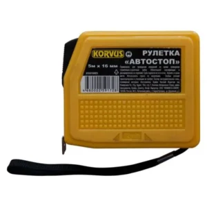 2501005 Рулетка "автостоп" 5м х 16мм, Китай, KORVUS