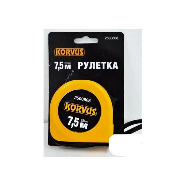 2500808 Рулетка 7,5м х 25мм, Китай, KORVUS 2 ruletka-2500808-korvus-a