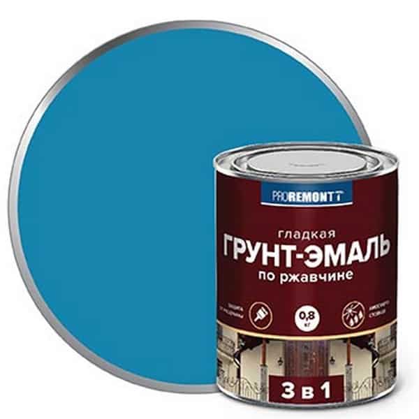 8300092 Грунт-эмаль 3 в 1 PROREMONTT голубая 0,8 кг 1 Print