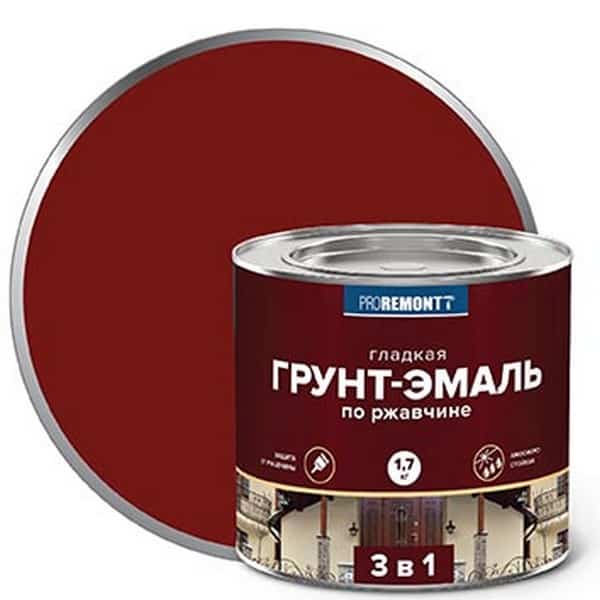 8300099 Грунт-эмаль 3 в 1 PROREMONTT красно-коричневая 1,7 кг 1 Print