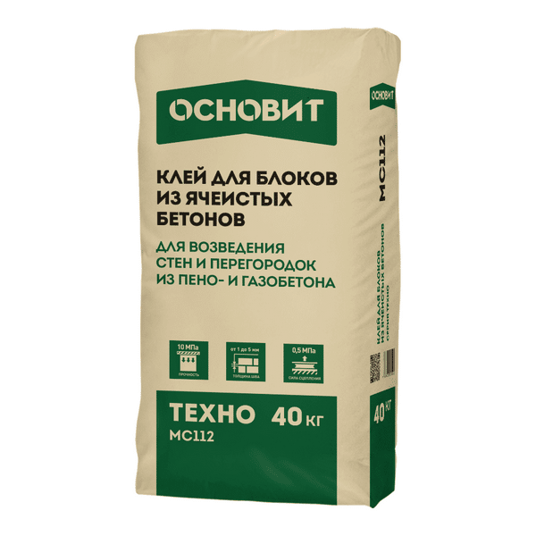 89577 Монтажный клей для блоков ОСНОВИТ ТЕХНО MC112 (40 кг) 1 osnovit_kley_montazhnyy_tekhno_mc112