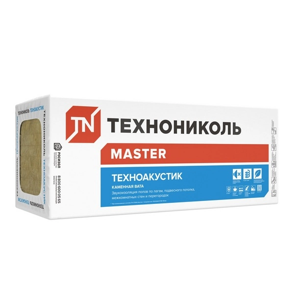 376358 Минераловатный утеплитель Техноакустик 1200х600х50 мм. 1 376358 Минераловатный утеплитель Техноакустик 1200х600х50 мм.