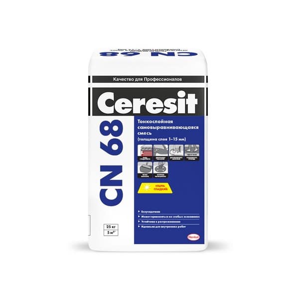 1668617 Ceresit СN 68/25 Смесь самовыравнивающаяся 1-15 мм 25кг. 3 ceresit-cn68