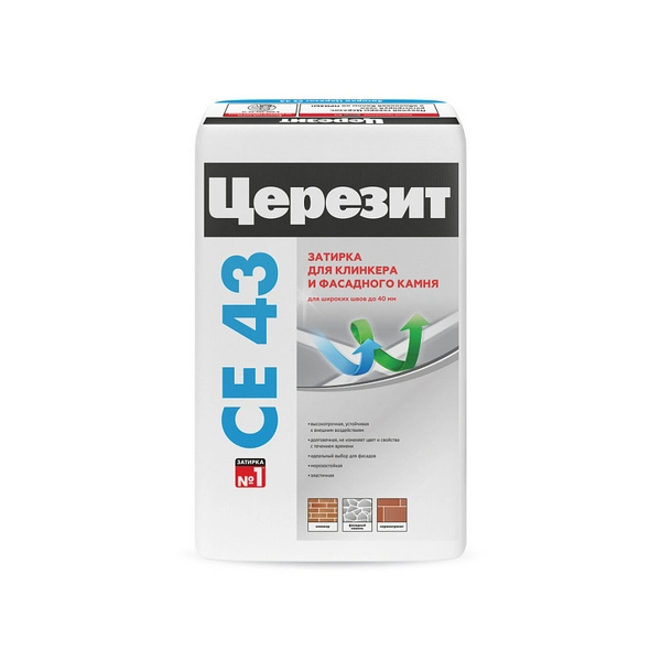 2092754 Ceresit CE 43/25 Затирка высокопрочная серая №07 25кг. 1 2092754 Ceresit CE 43/25 Затирка высокопрочная серая №07 25кг.