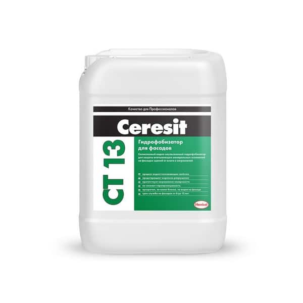 918067 Ceresit CT 13/10 Универсальный гидрофобизатор для впитывающих оснований 10л. 2 ceresit-ct13