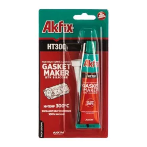 SA215 Термостойкий силиконовый герметик Akfix HT300 красный, 50 мл