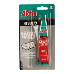 SA216 Термостойкий силиконовый герметик Akfix HT300, серый, 50 мл