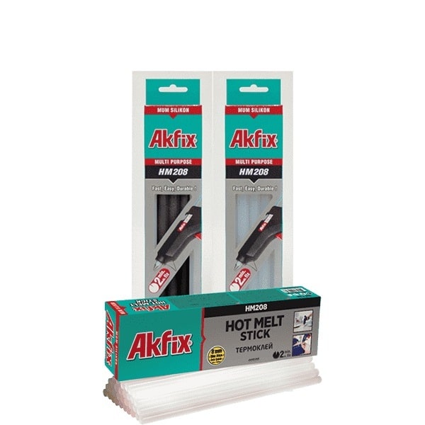 GA120 Термоклей HM208 (8 мм; 1 кг; 78 шт) Akfix 2 termoklei-akfix-hm208