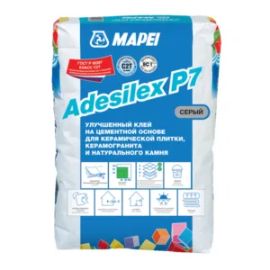 2182125 Mapei Adesilex P7 клей для плитки на цементной основе серый 25 кг.