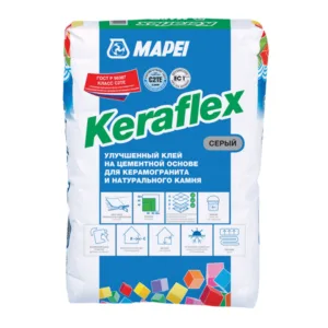 119125 Mapei Keraflex клей для плитки высокой эластичности серый 25 кг.