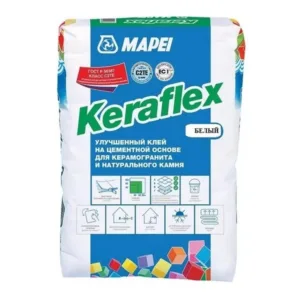 119525 Mapei Keraflex клей для плитки высокой эластичности белый 25 кг.