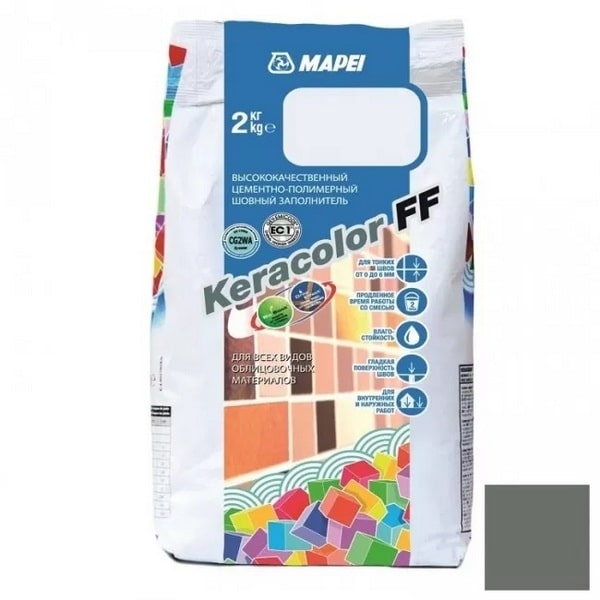 5QA011302A Mapei Keracolor FF шовный заполнитель на цементной основе №113 темно-серый 2 кг. 1 mapei-keracolor-ff-113-temno-seryi-2kg