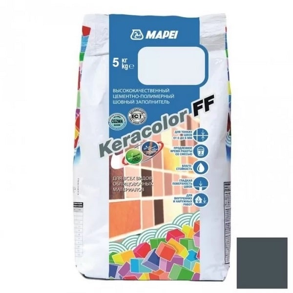 5QA011405A Mapei Keracolor FF шовный заполнитель на цементной основе №114 антрацит 5 кг. 1 mapei-keracolor-ff-114-antrazit-5kg