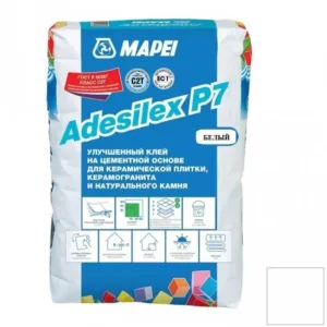 2182325 Mapei Adesilex P7 клей для плитки на цементной основе белый 25 кг.