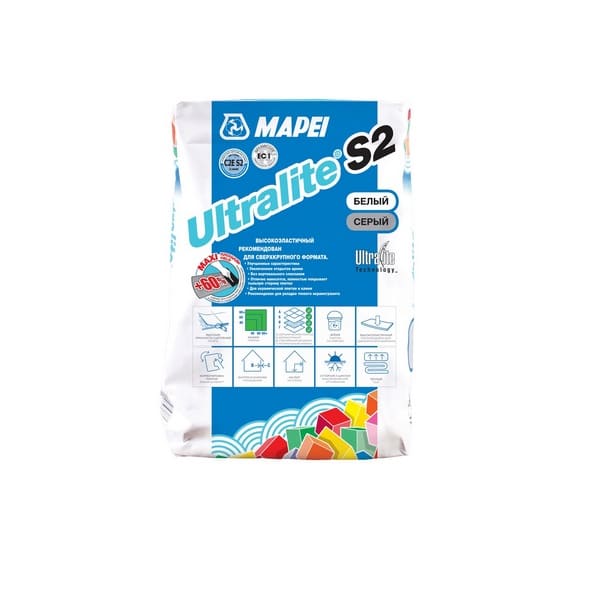 1201515 Mapei Ultralite S2 плиточный клей серый 15 кг. 1 ultralite_s2