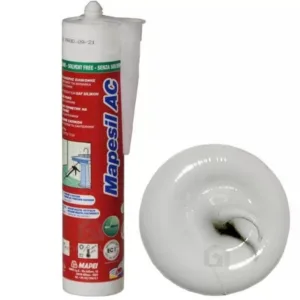 4811142IT Mapei Mapesil AC №111 Светло-серый силиконовый клей-герметик на уксусной основе 310 мл.