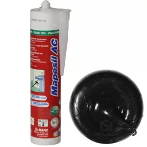 4812042IT Mapei Mapesil AC №120 Черный силиконовый клей-герметик на уксусной основе 310 мл.