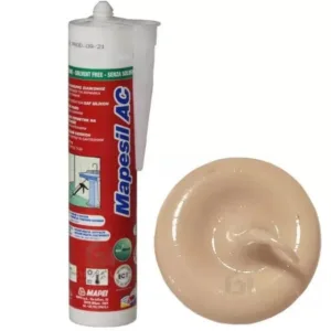 4813242IT Mapei Mapesil AC №132 Бежевый силиконовый клей-герметик на уксусной основе 310 мл.