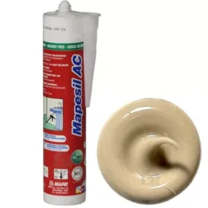 4813342IT Mapei Mapesil AC №133 Песочный силиконовый клей-герметик на уксусной основе 310 мл.