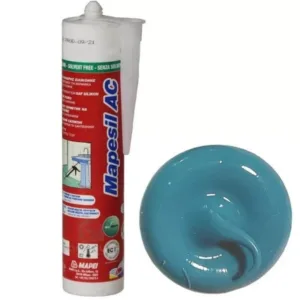 4817142IT Mapei Mapesil AC №171 Бирюзовый силиконовый клей-герметик на уксусной основе 310 мл.