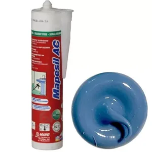 4817242IT Mapei Mapesil AC №172 Небесно-голубой силиконовый клей-герметик на уксусной основе 310 мл.