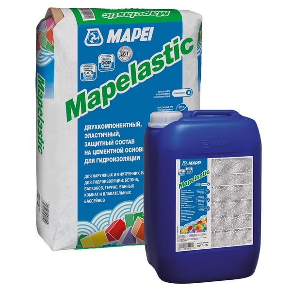 Mapei Mapelastic эластичная гидроизоляция двухкомпонентная Компонент А+Б 32 кг.